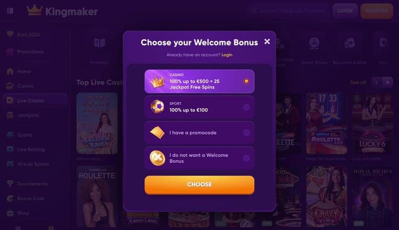 Guida a kingmaker casino promo code